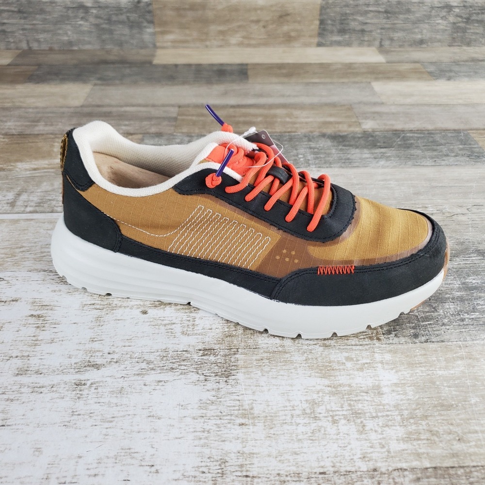 Hey Dude Sirocco Alta Hype Mens Shoes Sz 9 Walnut White Lace Up Sneakers